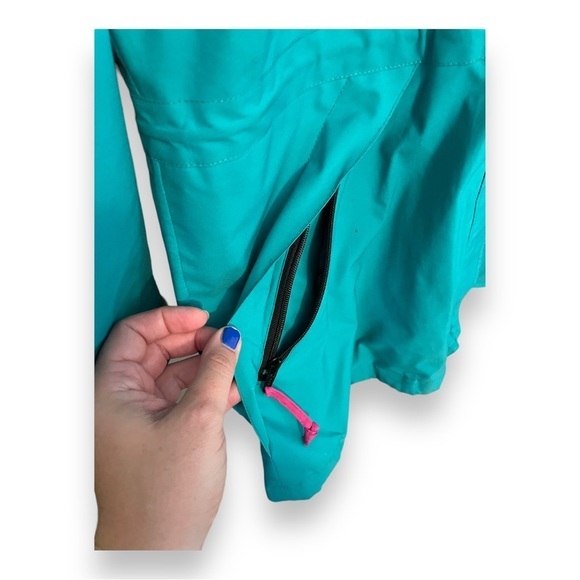 VTG 80s/90s Eddie Bauer Teal‎ Pink Gore-Tex Hooded Jacket Womens Medium - Picture 5 of 16